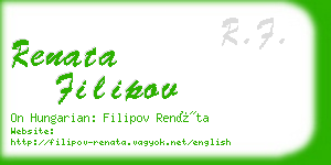 renata filipov business card